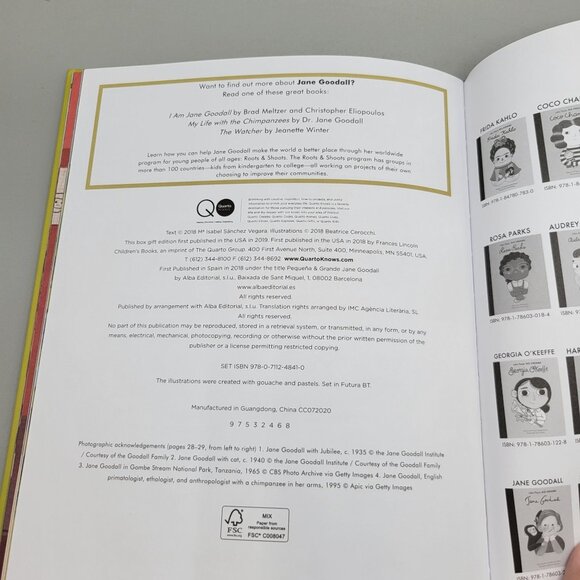 Little People Big Dreams Jane Goodall Childrens Book Hardcover Illustrated - Picture 6 of 7